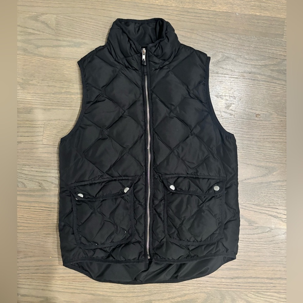 Woolrich Black Quilted Vest with Pockets women’s size Small